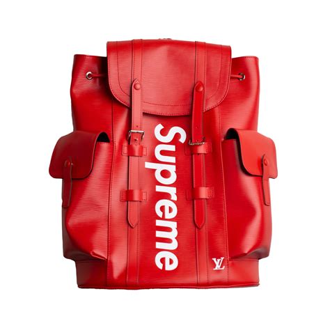 red louis vuitton backpack